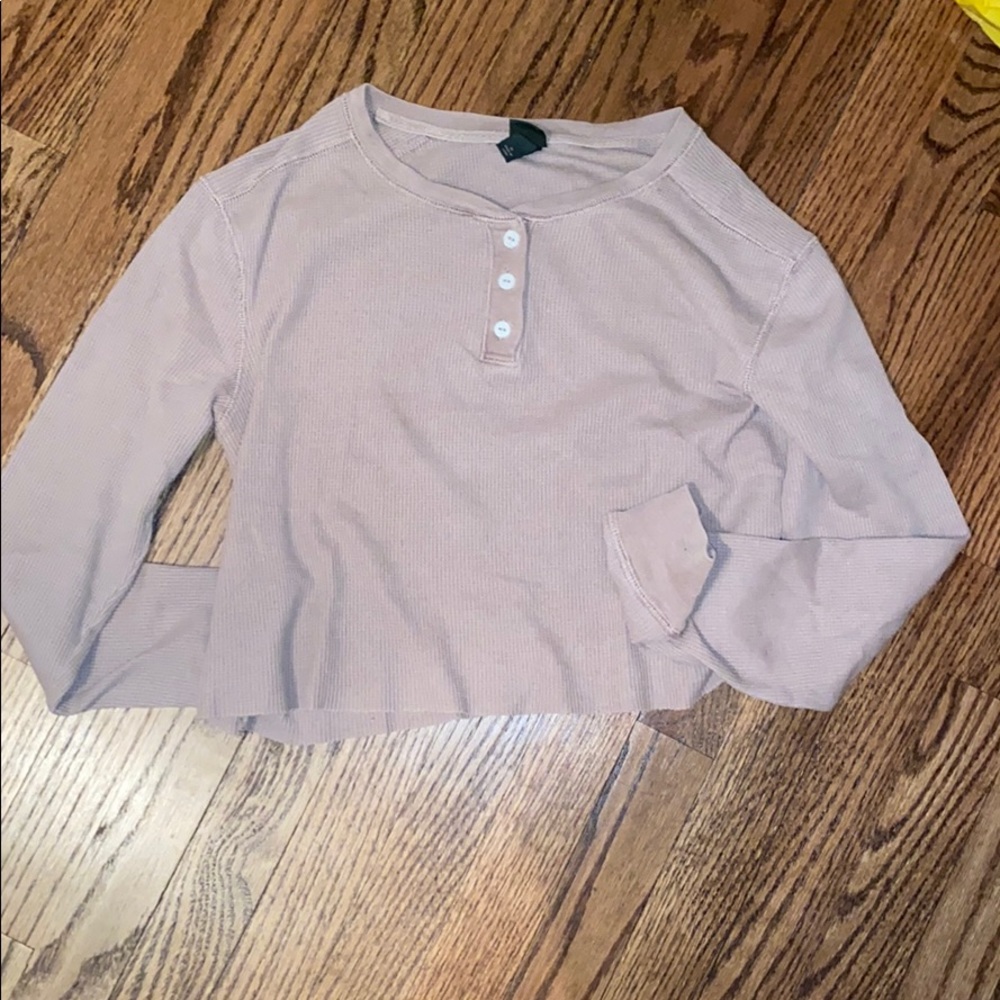 Purple cropped long sleeve